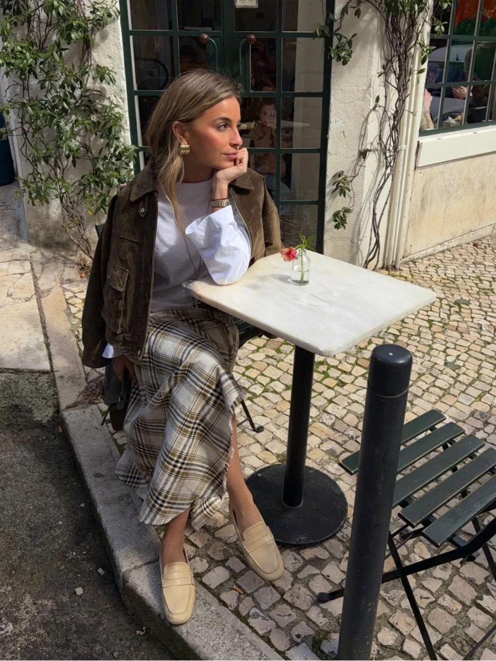 NWT Zara Asymmetric Plaid Midi Skirt